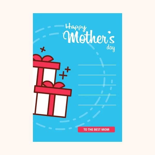 Happy Mothers Day Decorative Greeting Card Lettering — Stock Vector