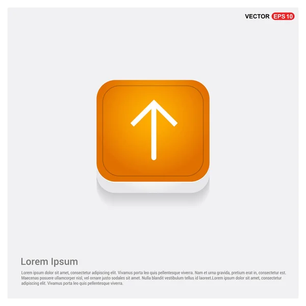 Upper Arrow Icon Orange Abstract Web Button — Stock Vector