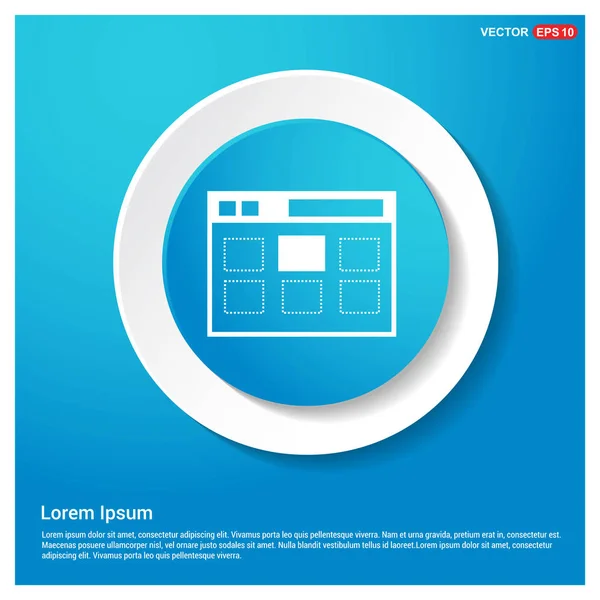 Interface Aplicação Ícone Abstract Blue Web Sticker Button Ilustração Vetorial — Vetor de Stock