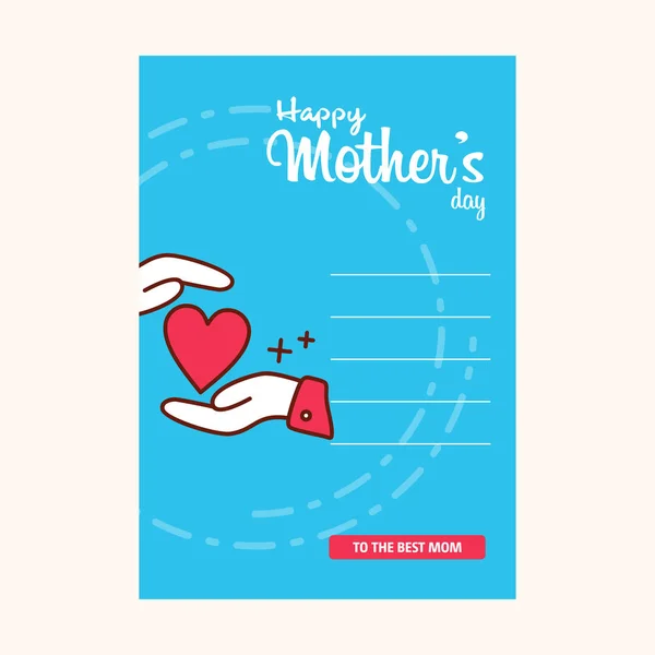 Happy Mother Day Text Celebration Badge Tag Icon Text Card — Stock Vector
