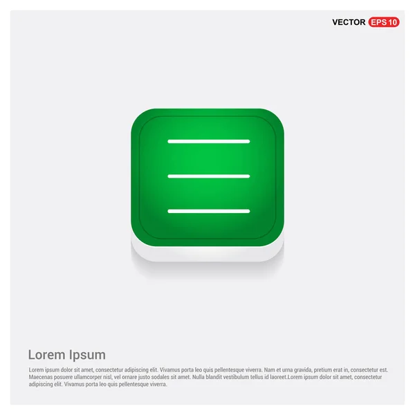 Luettelo Kuvake Vihreä Web Painike — vektorikuva