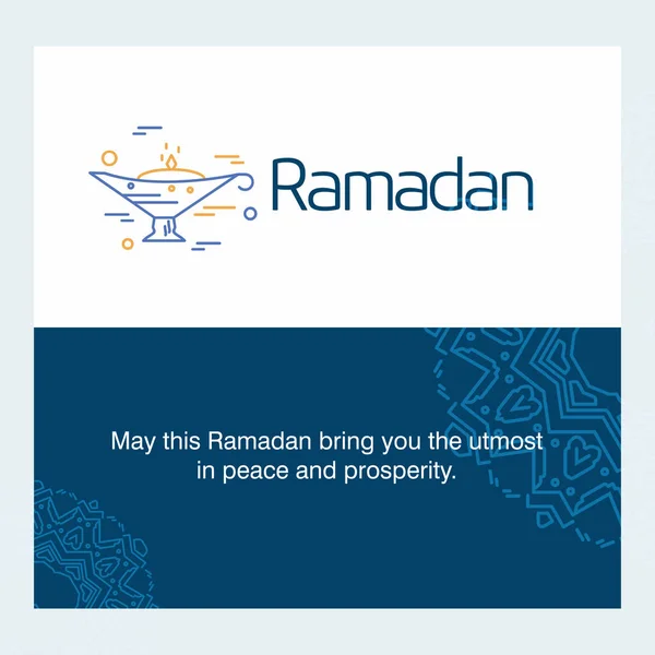 Conception Colorée Carte Vœux Vacances Ramadan — Image vectorielle
