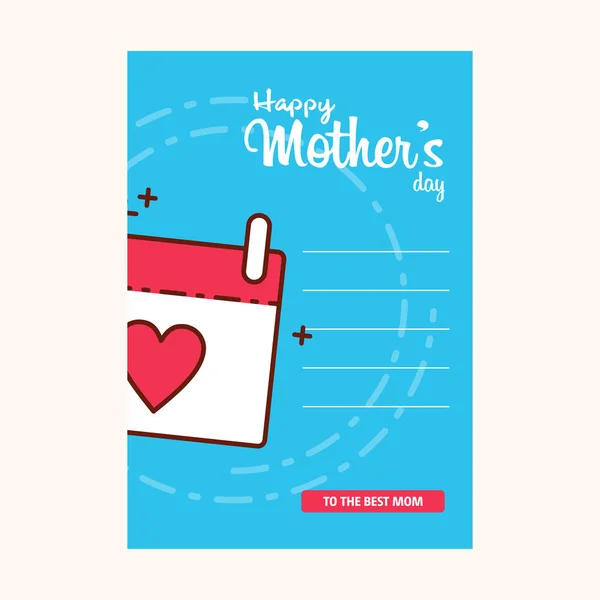 Happy Mothers Day Typographical Design Card Red Background — Stock Vector