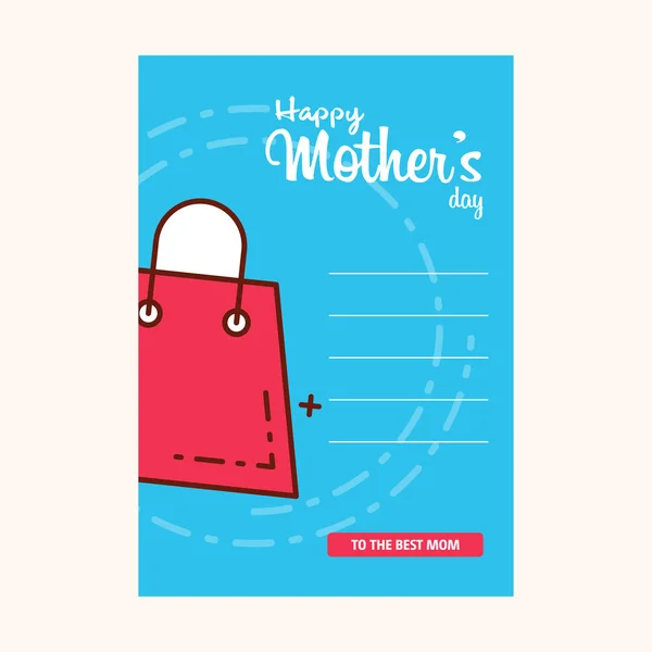 Glada Mammor Dag Typografiska Design Hälsning Kort Vektor Illustration — Stock vektor