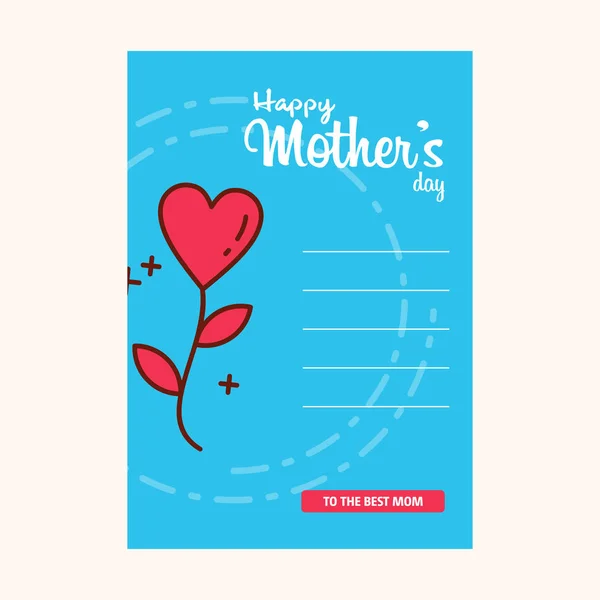 Feliz Dia Das Mães Tipográfico Design Cartão Vetor Ilustração — Vetor de Stock