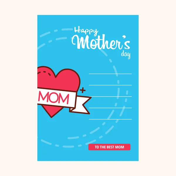 Happy Mothers Day Decorative Greeting Card Lettering — Stock Vector