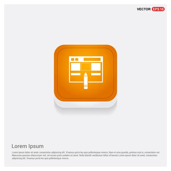 Icône Interface Application Bouton Web Abstrait Orange — Image vectorielle
