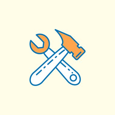 İşçi Bayramı renkli simge açık renkli, vektör çizim ile