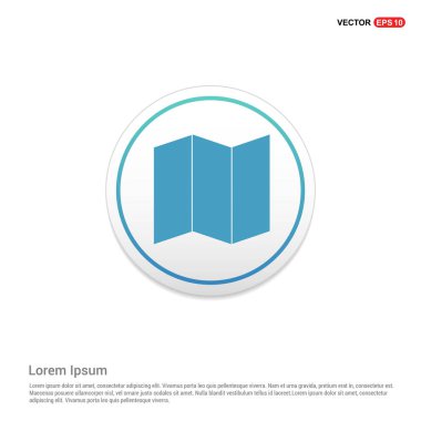 harita simgesi beyaz arka plan üzerinde izole