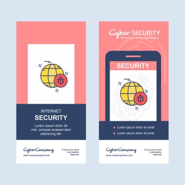 Siber güvenlik tasarımı yaratıcı tasarım ve logo ile 