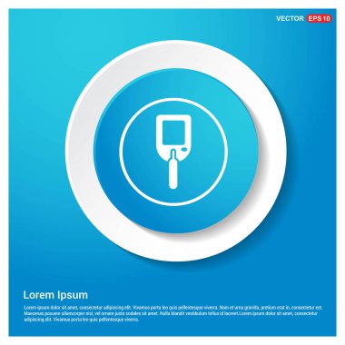 Diyabet Şeker Ölçüm simgeleri soyut mavi Web etiket düğmesini. Vektör çizim
