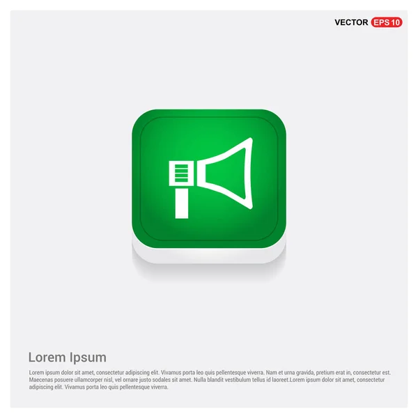 Icono Del Micrófono Botón Web Verde — Archivo Imágenes Vectoriales