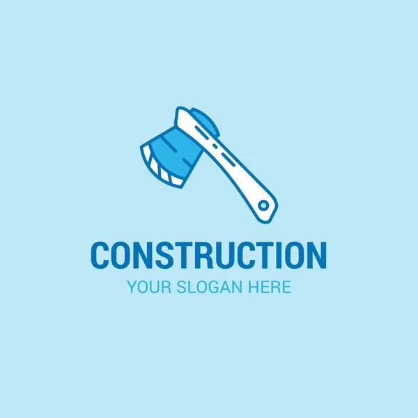 Logotipo Del Día Del Trabajo Con Fondo Azul Claro Ilustración — Vector de stock