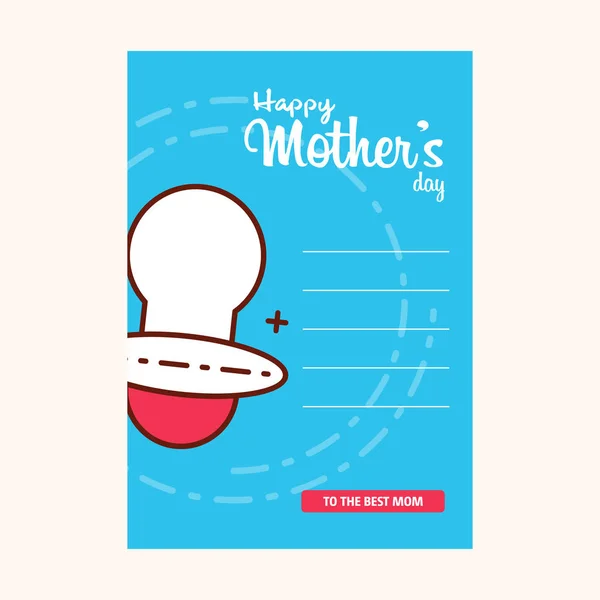 Feliz Día Madre Diseño Tipográfico Tarjeta Felicitación Vector Ilustración — Vector de stock