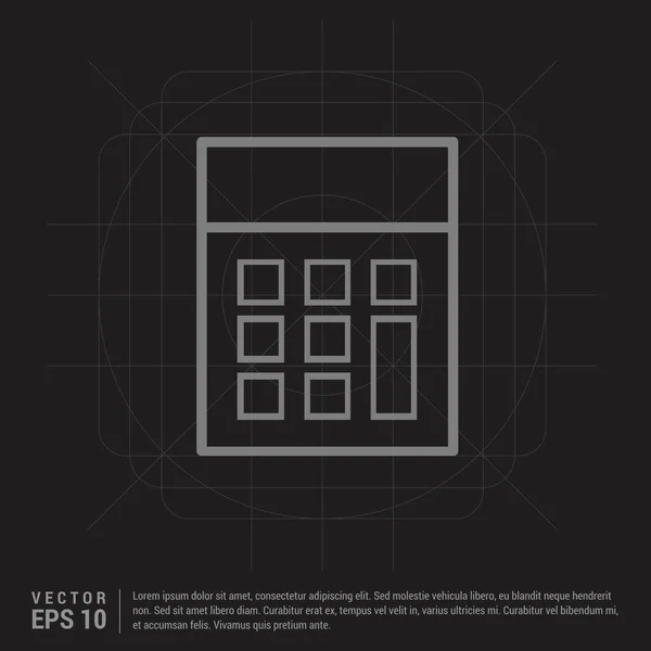 Calculatrice Électronique Sur Fond Noir — Image vectorielle