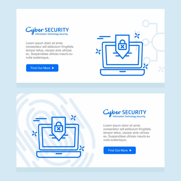 Cyber Security Projekt Kreatywnych Logo — Wektor stockowy