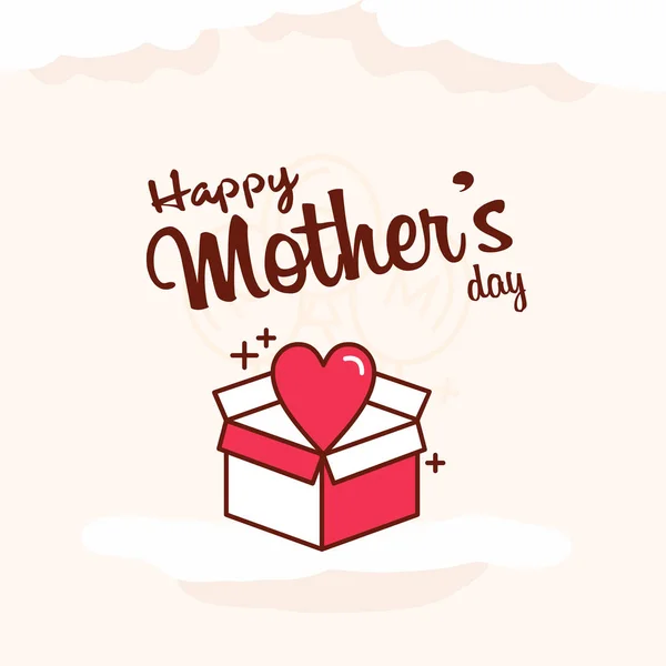 Happy Mothers Day Decorative Greeting Card Lettering — Stock Vector