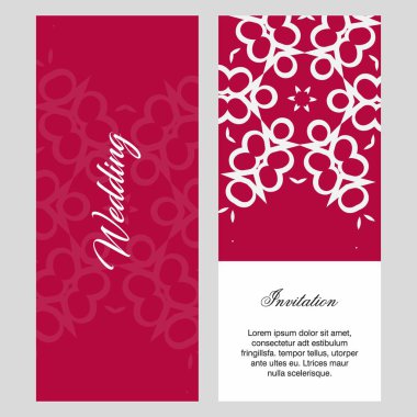 Düğün kartı yaratıcı tasarım ve elegent tarzı ile