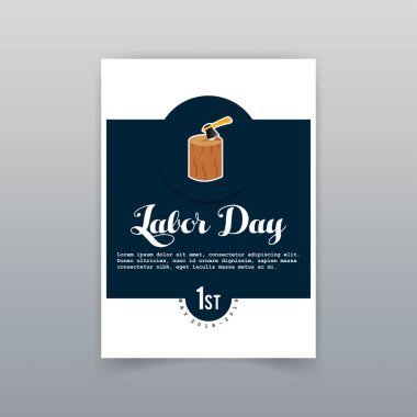 İşçi Bayramı typogrpahic kartı 