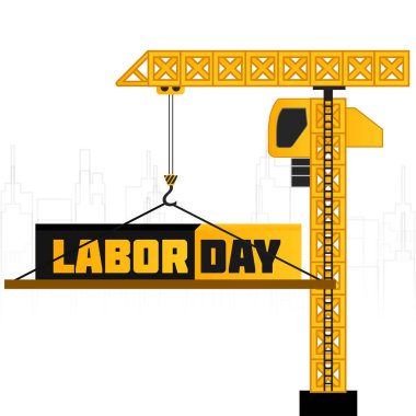 İşçi Bayramı tasarım yaratıcı tipografi ve tasarımı ile. Vektör çizim