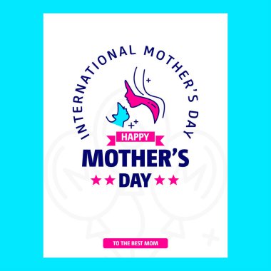 mutlu anne gün tasarım, vektör çizim 
