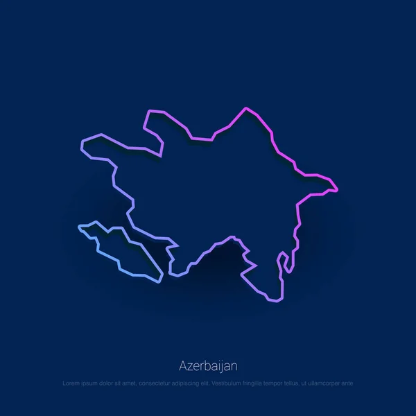 Azerbaijan Landkarte Blauer Hintergrund Vektorillustration — Stockvektor