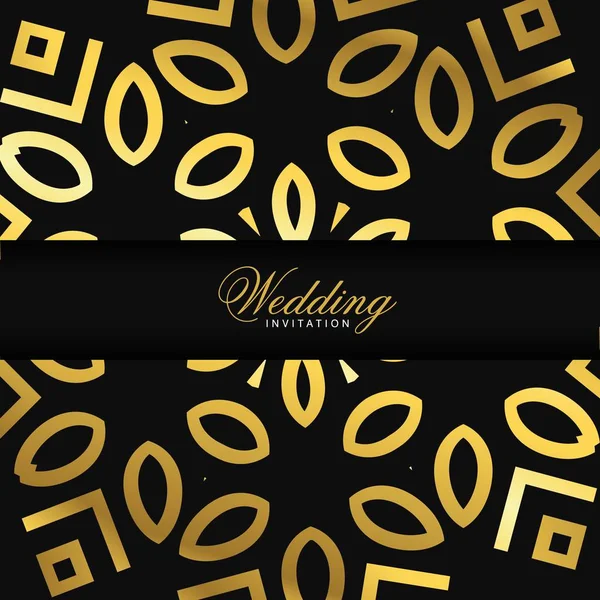 Tarjeta Boda Con Diseño Creativo Estilo Elegante — Vector de stock