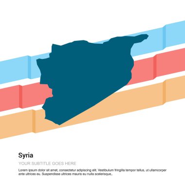 Suriye harita tasarımı ile beyaz arka plan vektör