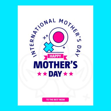 mutlu anneler günü, vektör çizim 