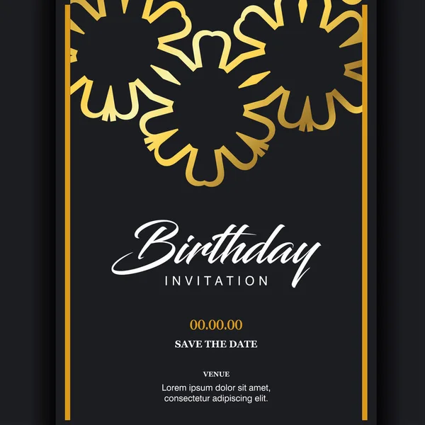 Verjaardag Card Design Vector — Stockvector