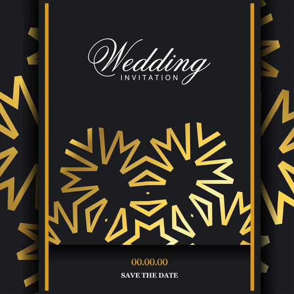 Düğün kartı tasarım şablonu — Stok Vektör