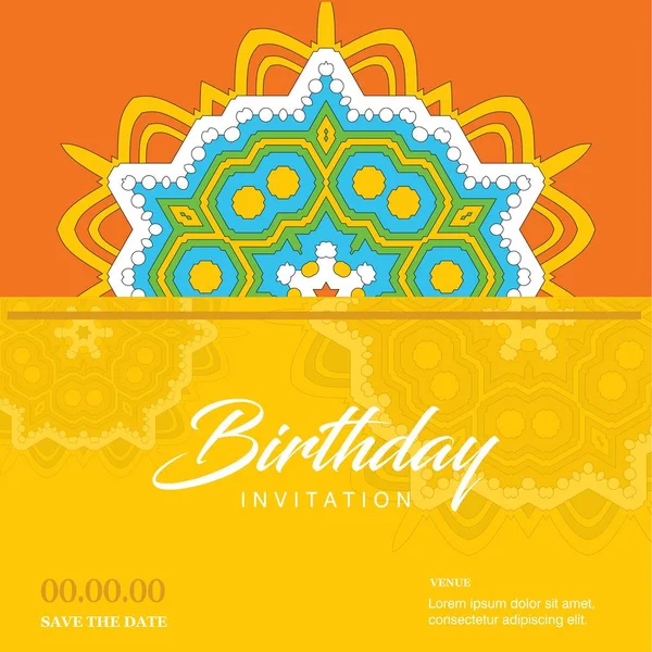 Birthday typography design — Stock Vector