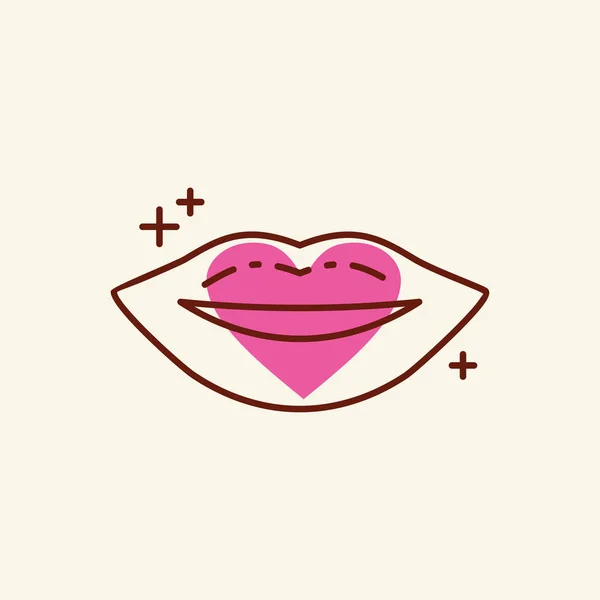Mund-Lippen-Symbol — Stockvektor