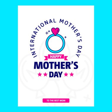 mutlu anneler günü, vektör çizim 