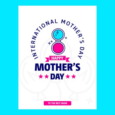 mutlu anne gün tasarım, vektör çizim 