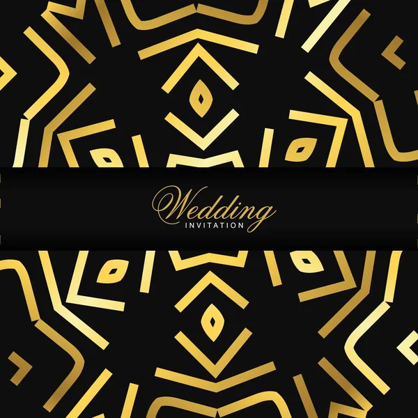 Tarjeta Boda Con Diseño Creativo Estilo Elegante — Vector de stock