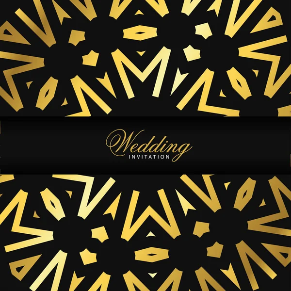 Modèle de conception de carte de mariage — Image vectorielle