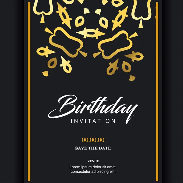 Verjaardag Card Design Vector — Stockvector