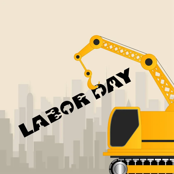 Labor day design with typography and unique design. vector illustration