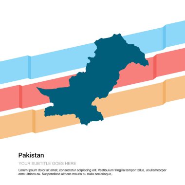 Pakistan harita tasarımı ile beyaz arka plan vektör