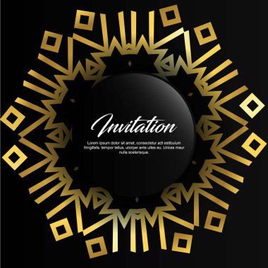 Düğün töreni kartı zarif tasarım ve tipografi, vektör çizim ile