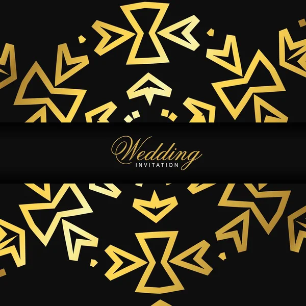 Hochzeitskarte Mit Elegantem Design Und Typografie Vektorillustration — Stockvektor