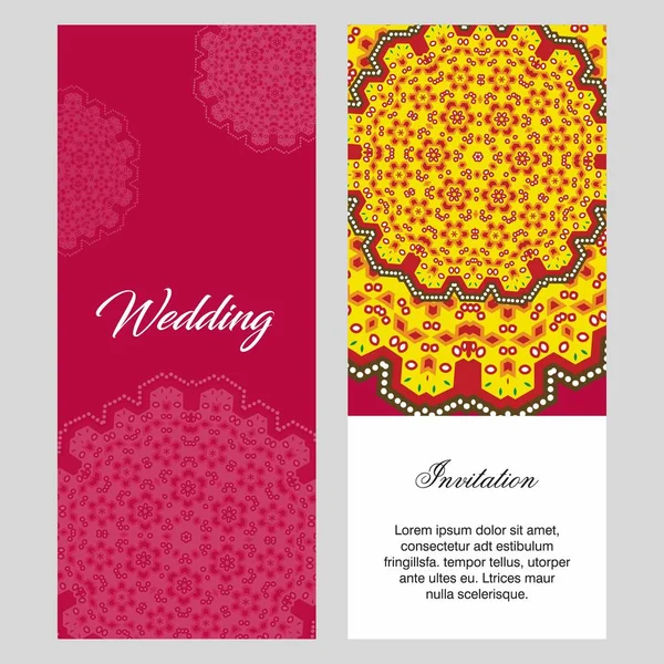 Esküvői kártya tervezősablon — Stock Vector