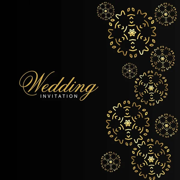 Hochzeitskarte Mit Kreativem Design Und Elegantem Stil — Stockvektor