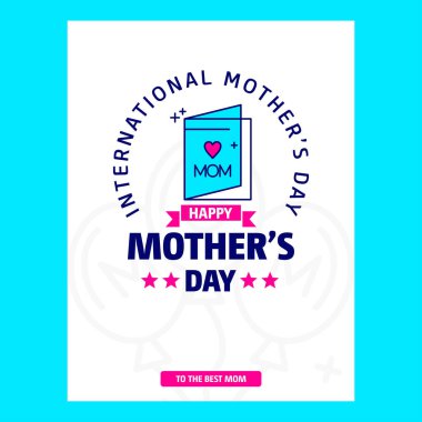 mutlu anne gün tasarım, vektör çizim 