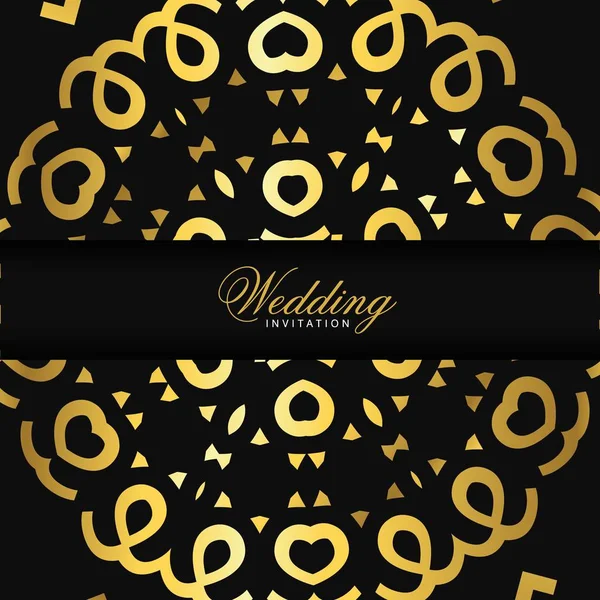 Bröllop Kort Med Kreativ Design Och Elegent Stil — Stock vektor