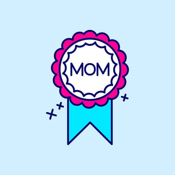 Lycklig Mamma Dagdesign Vektorillustration — Stock vektor