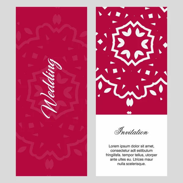 Carte Mariage Avec Design Créatif Style Élégant — Image vectorielle