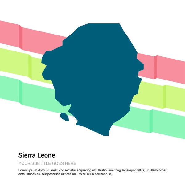 Sierra Leone Térkép Tervez Val Fehér Háttér Vector — Stock Vector