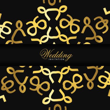 Düğün kartı tasarım şablonu, illüstrasyon vektör   